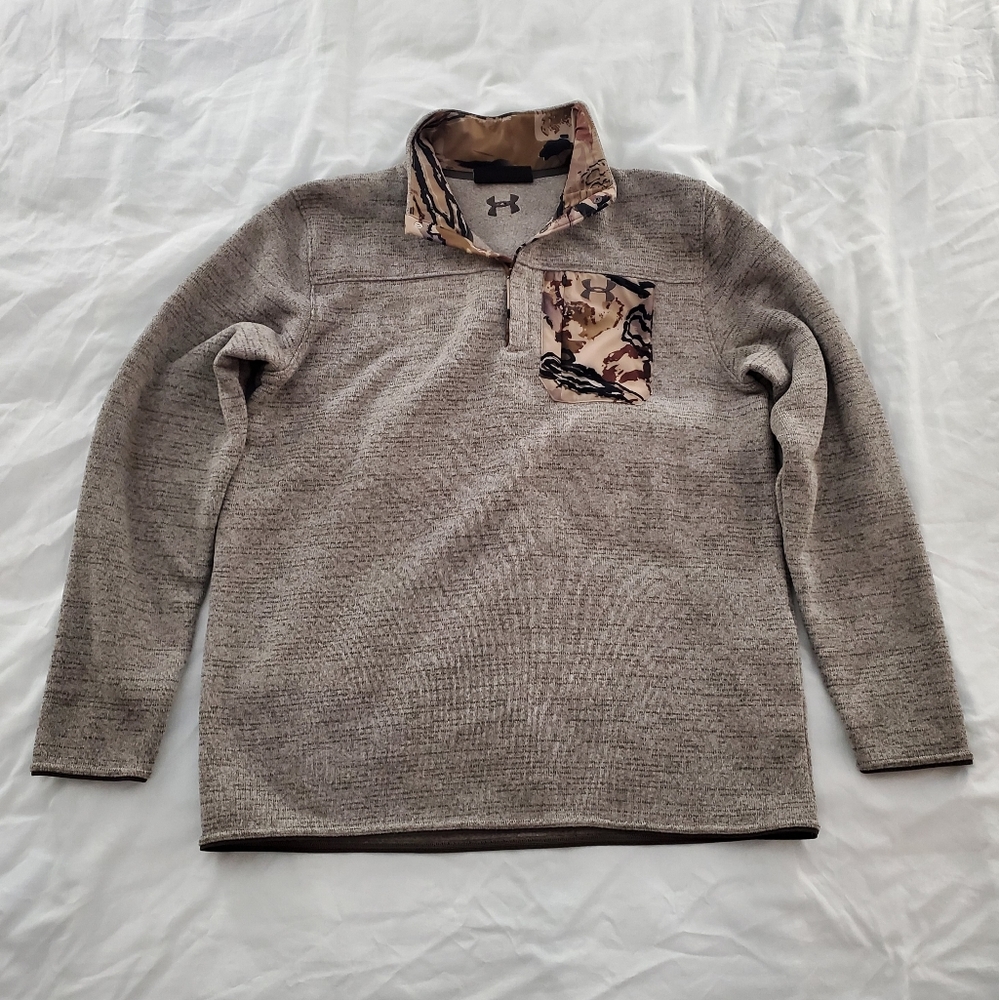 Under Armour Specialist Hensley 2.0 Mens 2XL Long Sleeve 1/4 Snap Camo Pocket